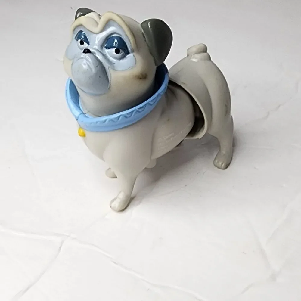Pocahontas Percy Dog Wind Up Toy Figure Burger King Meal toy Bulldog Vtg 90s